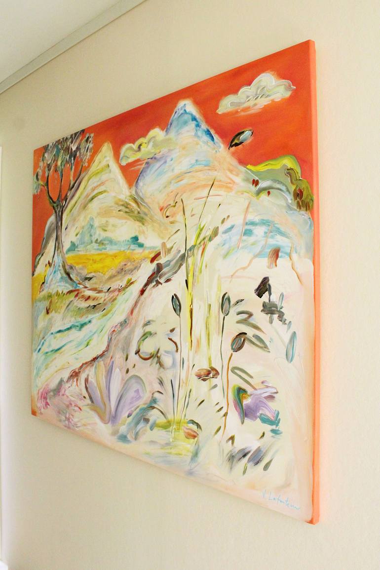 Original Abstract Landscape Painting by Jeanette Lafontine