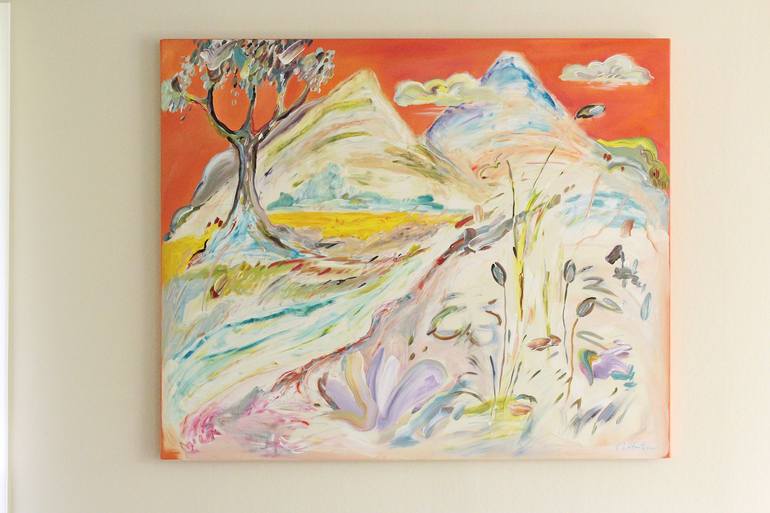 Original Abstract Landscape Painting by Jeanette Lafontine