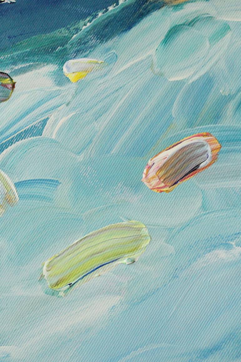 Original Abstract Seascape Painting by Jeanette Lafontine