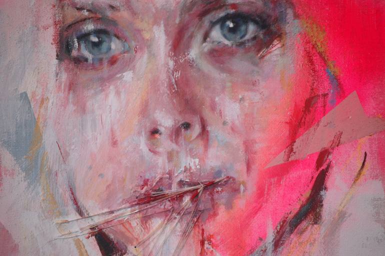 Original Abstract Expressionism Portrait Painting by Sarah Hill