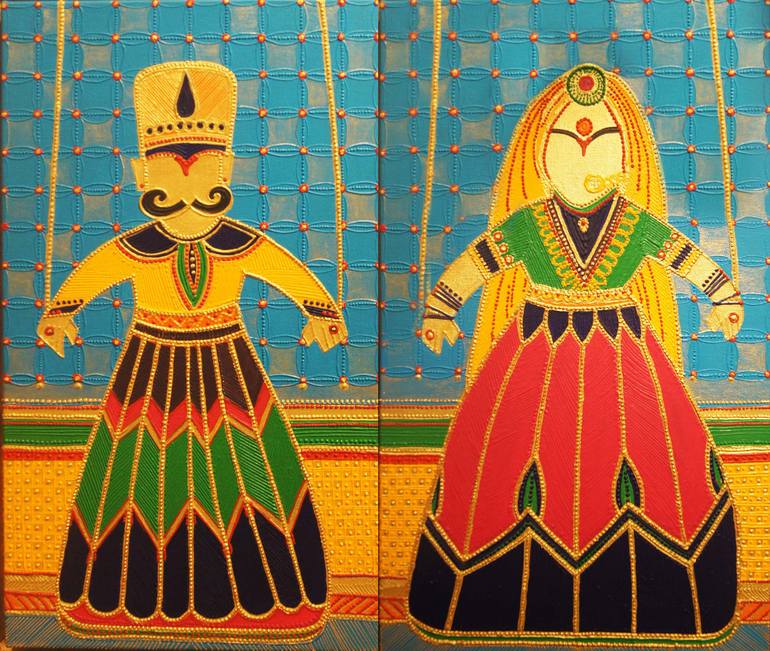 Jaipur's Kathputli Painting by Arpita B Ruparel Saatchi Art