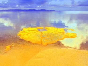CORAL ISLAND AND CALM SEA, yellow, 130 X 175 CM, 2023 thumb