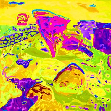 Original Abstract Expressionism Landscape Digital by Tjaša Iris