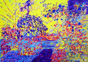 Original Abstract Expressionism Garden Digital by Tjaša Iris