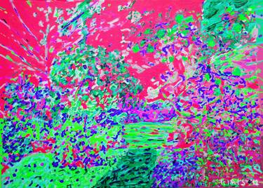 Original Abstract Expressionism Landscape Digital by Tjaša Iris