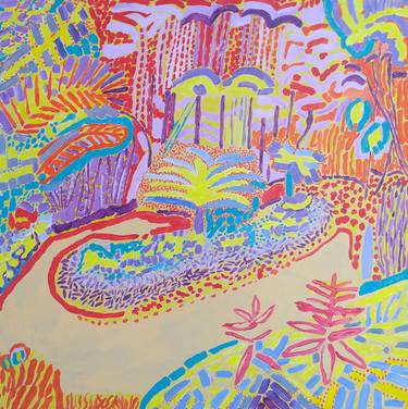 Original Contemporary Garden Paintings by TjašA Iris