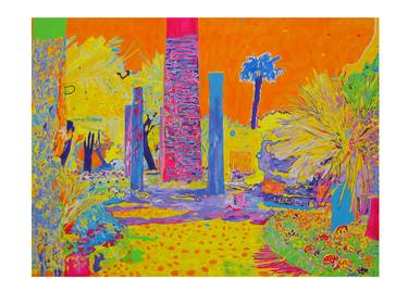 Print of Expressionism Garden Printmaking by Tjaša Iris