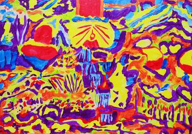 Print of Abstract Expressionism Landscape Paintings by Tjaša Iris