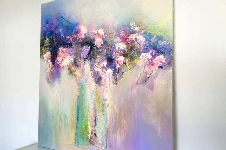 Original Abstract Floral Painting by Nicole Geerlings-Cijs