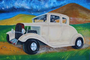 Print of Automobile Paintings by Ang C   H