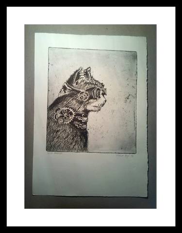 Original Illustration Animal Printmaking by Nikolina Rajic