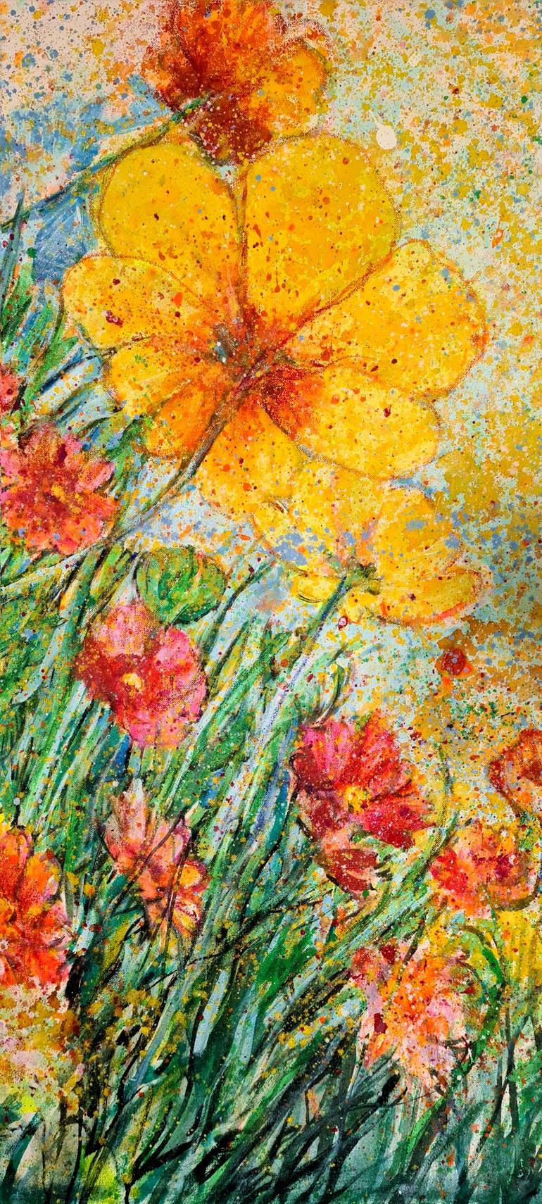 Original Expressionism Floral Painting by Will Joubert Alves