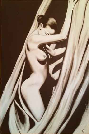 Original Figurative Women Painting by Tiphaine Collombet