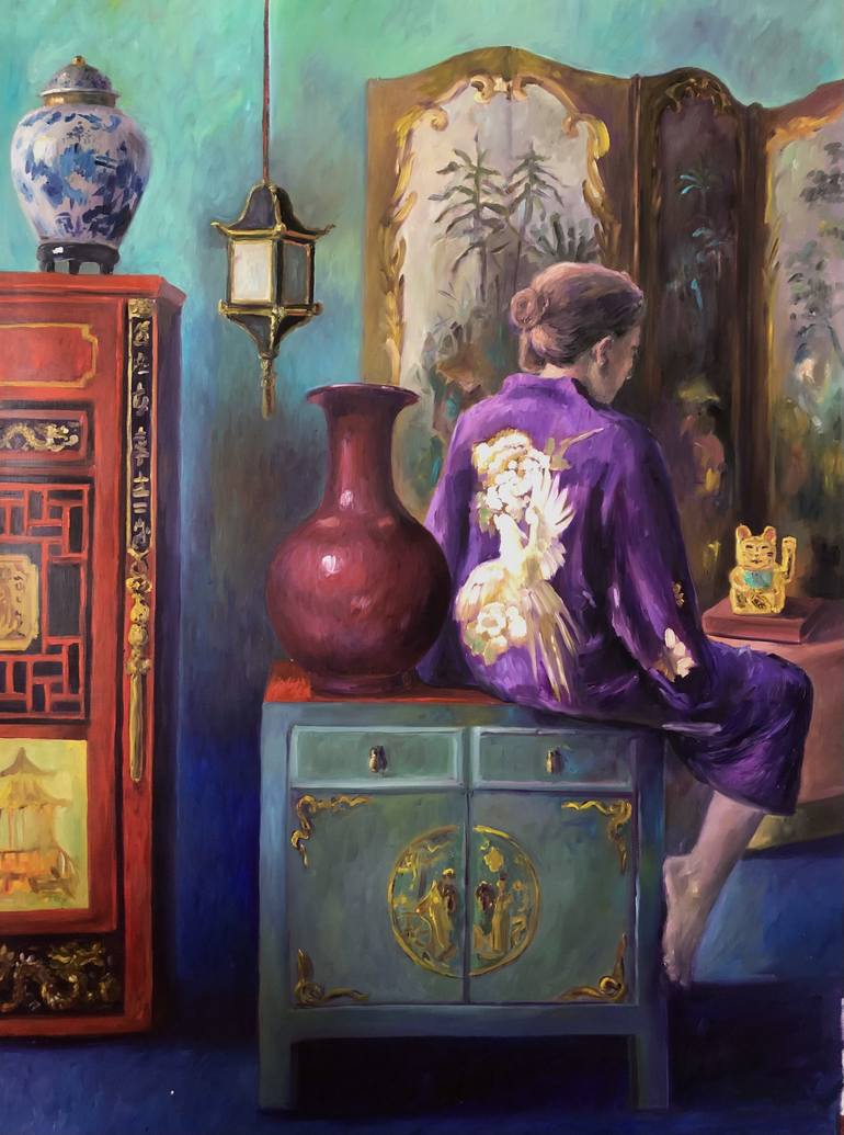 Chinoiserie Painting by Daniela Balsamo Saatchi Art