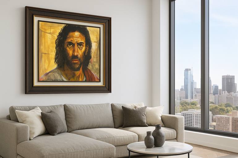 Original Abstract Expressionism Religion Painting by David Rabie