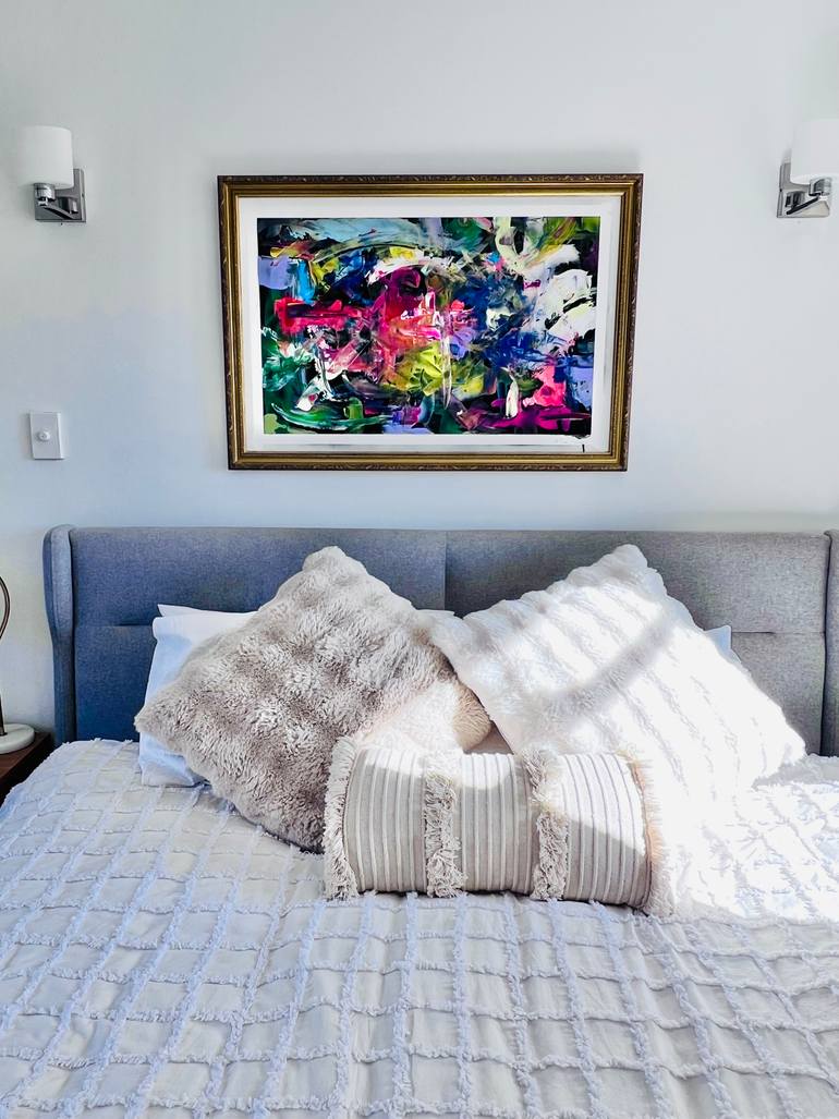 Original Abstract Expressionism Abstract Painting by David Rabie