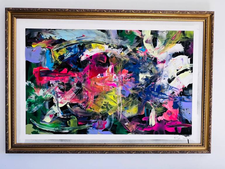 Original Abstract Expressionism Abstract Painting by David Rabie