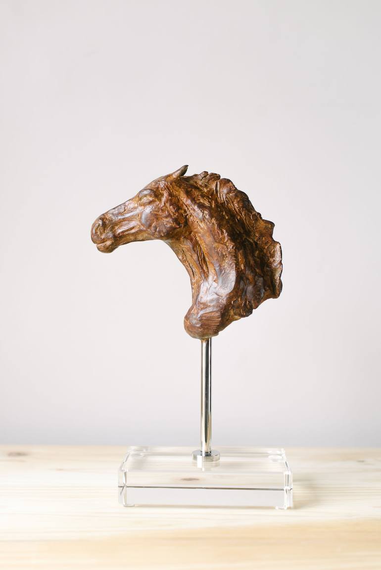 Original Abstract Expressionism Horse Sculpture by David Rabie