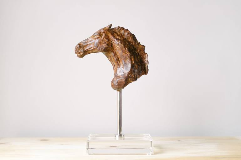 Original Abstract Expressionism Horse Sculpture by David Rabie