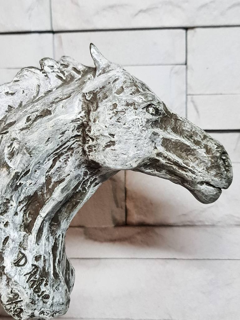 Original Realism Horse Sculpture by David Rabie