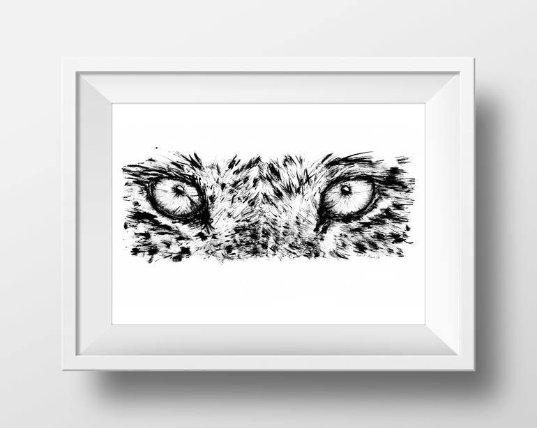 Original Abstract Animal Drawing by David Rabie