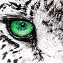 Wild African Leopard.
The Secret Green Eyes.
Awaken my soul.
Unite me with my one true.
Where are you, for I am looking for my green beast.
Created with a mixture of different tools and black ink.