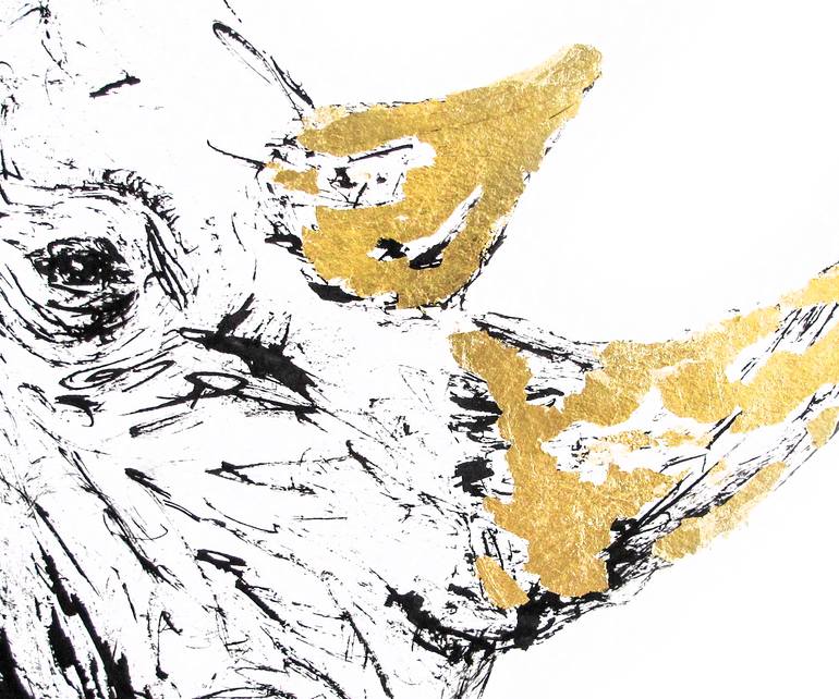 Original Abstract Expressionism Animal Painting by David Rabie