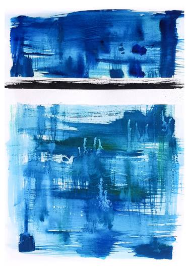 Saatchi Art Artist David Rabie; Paintings, “Blue Black Blue” #art