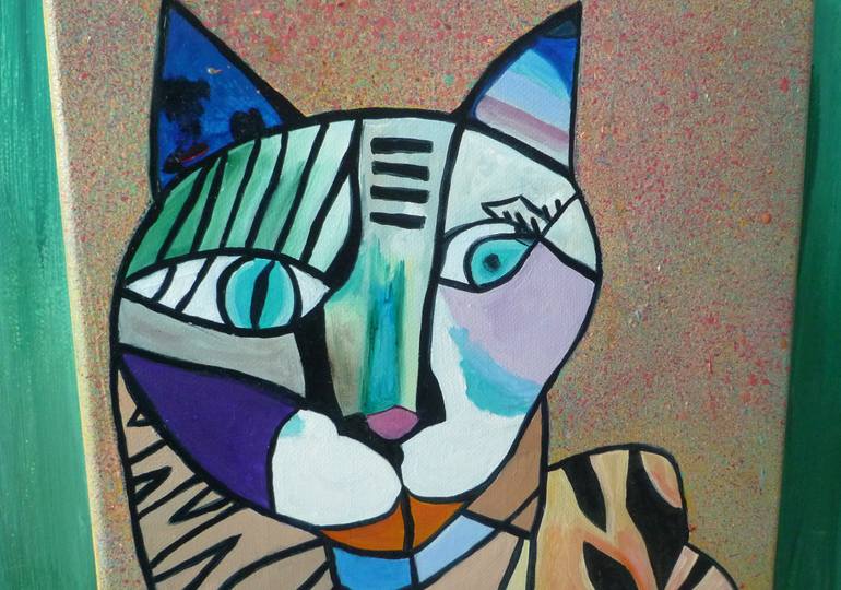 Original Cubism Animal Painting by Laurence Friedlander