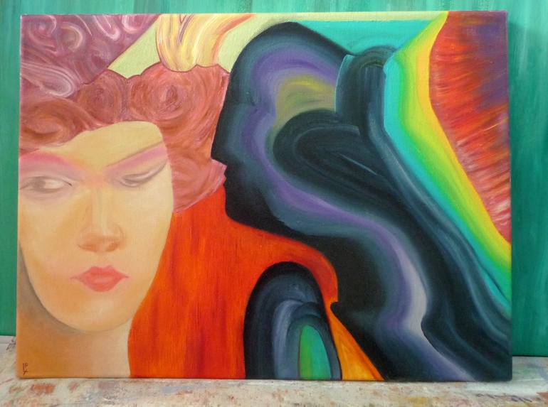Original Expressionism Women Painting by Laurence Friedlander
