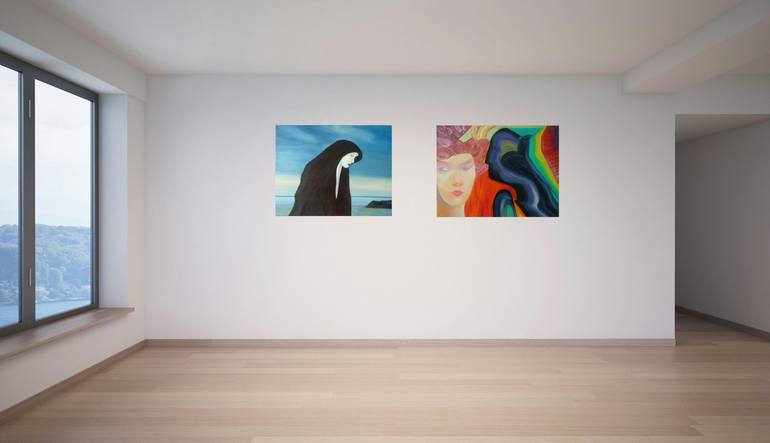 Original Expressionism Women Painting by Laurence Friedlander