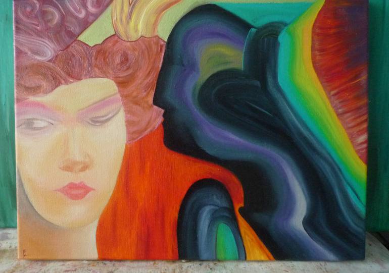 Original Expressionism Women Painting by Laurence Friedlander