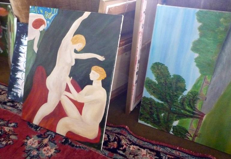 Original Figurative Erotic Painting by Laurence Friedlander