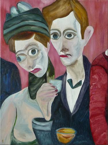 Original Figurative Humor Paintings by Laurence Friedlander