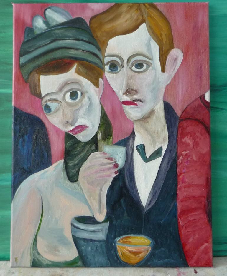 Original Figurative Humor Painting by Laurence Friedlander