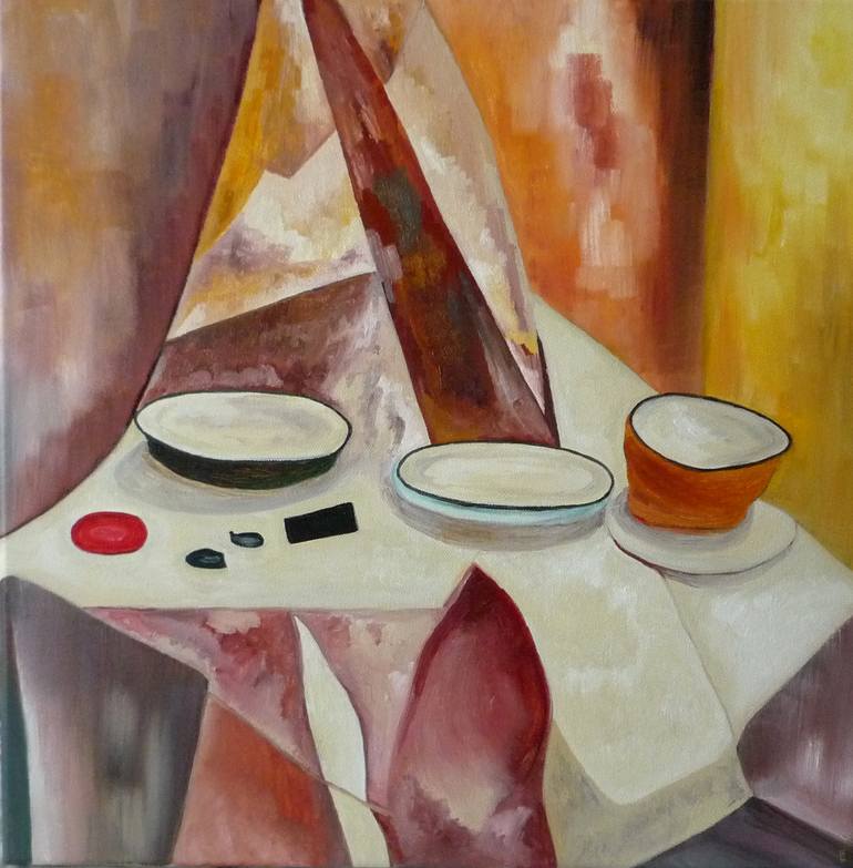 Original Cubism Home Painting by Laurence Friedlander