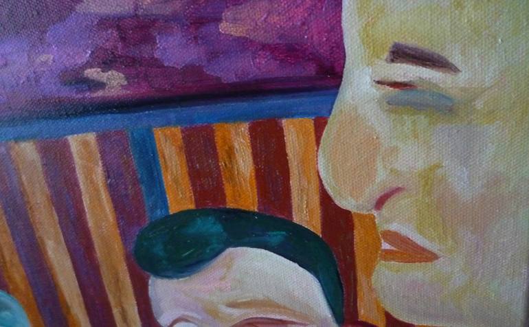 Original Surrealism People Painting by Laurence Friedlander