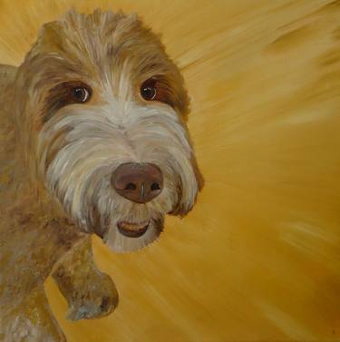 Original Impressionism Dogs Painting by Laurence Friedlander