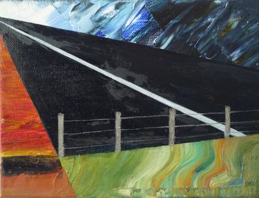 Original Geometric Humor Painting by Laurence Friedlander