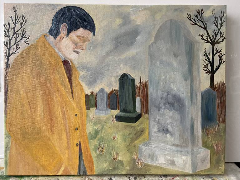 Original Neo-impressionism Men Painting by Laurence Friedlander