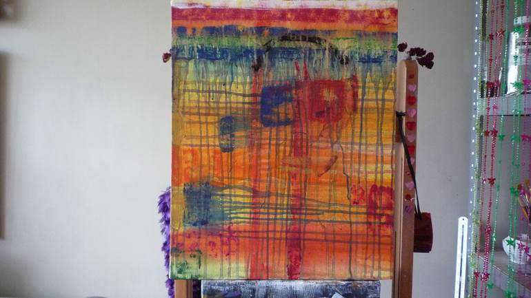 Original Abstract Portrait Painting by Laurence Friedlander