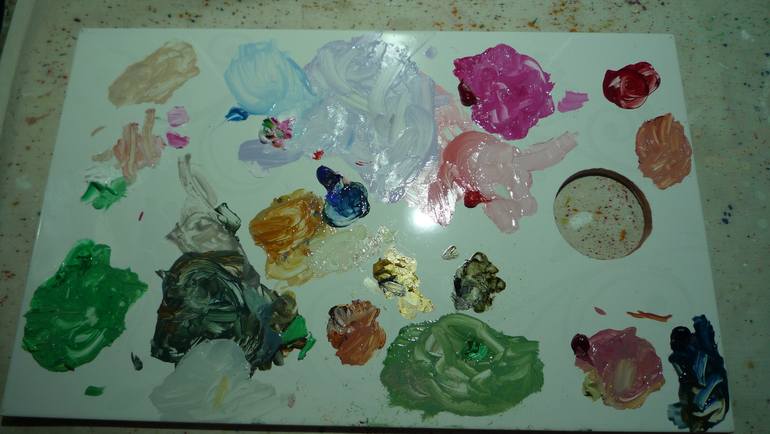 Original Dada Pop Culture/Celebrity Painting by Laurence Friedlander