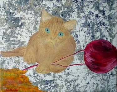 Original Expressionism Cats Paintings by Laurence Friedlander