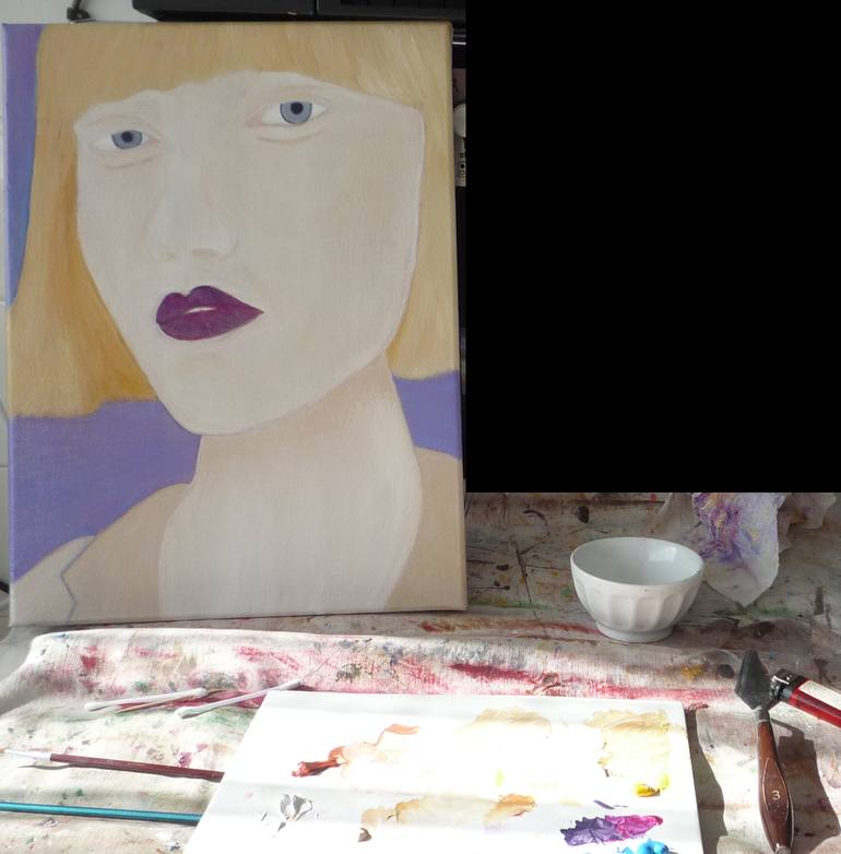 Original Modernism Women Painting by Laurence Friedlander