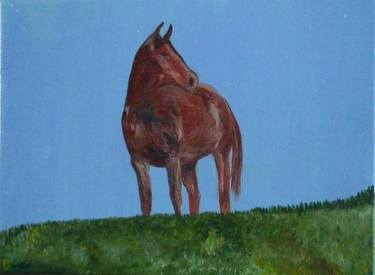 Original Figurative Horse Paintings by Laurence Friedlander