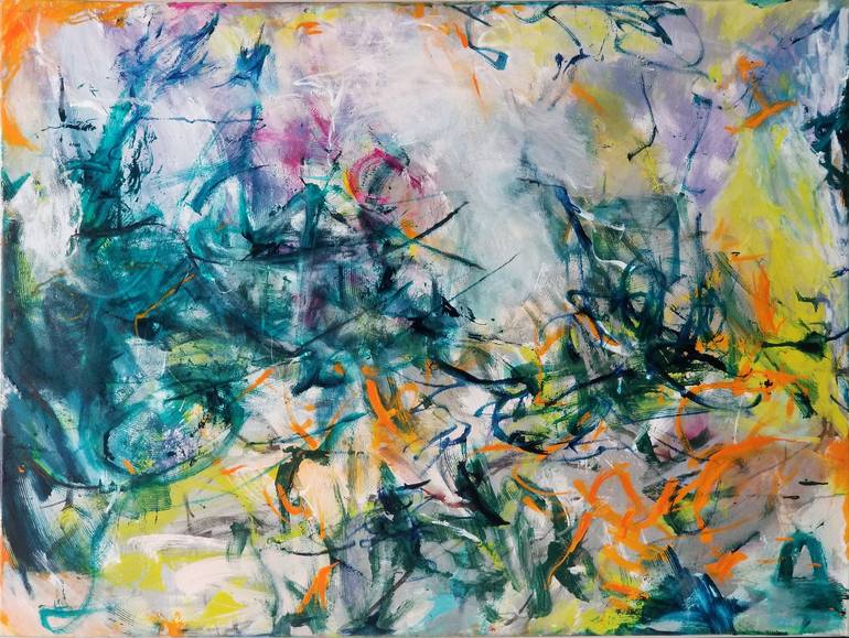 Original Abstract Expressionism Abstract Painting by Robin Feld