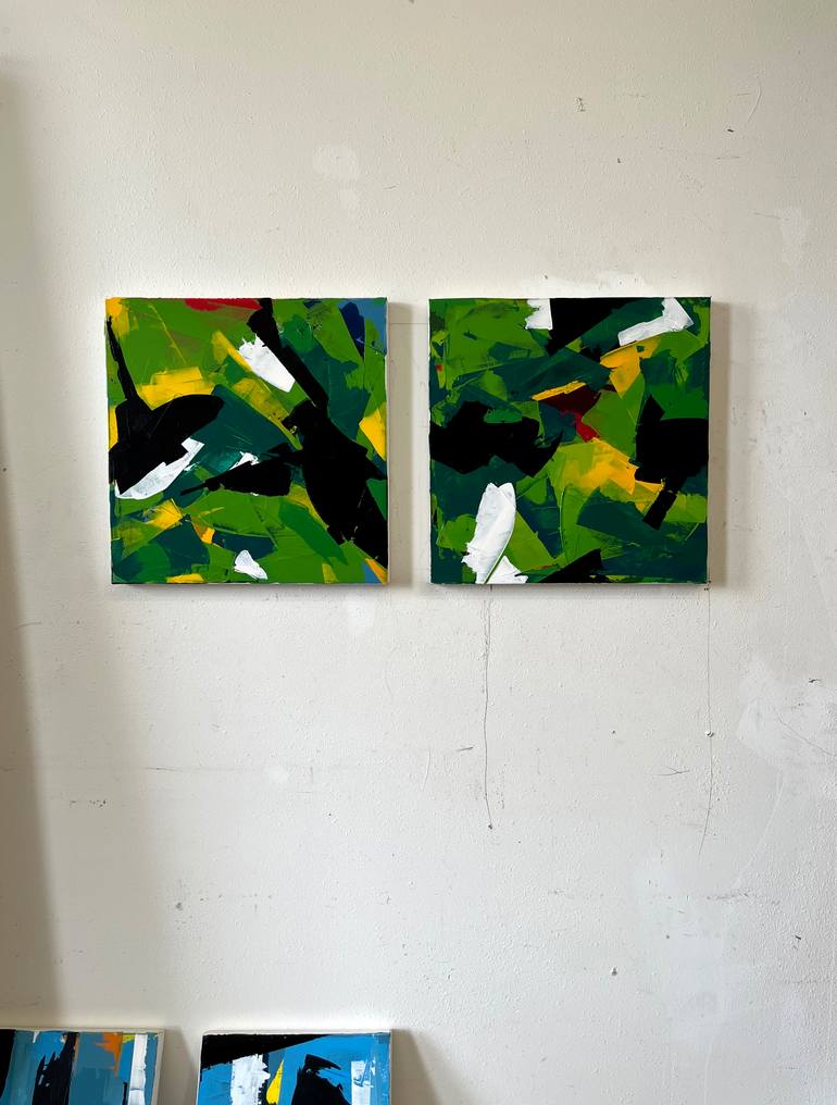 Original Abstract Expressionism Abstract Painting by Peter Scherrer
