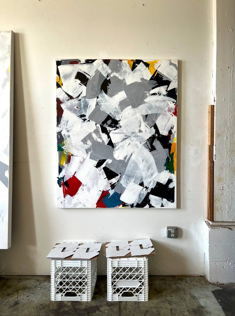 Original Abstract Expressionism Abstract Painting by Peter Scherrer