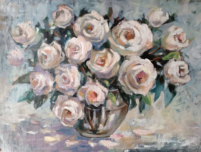 Original Contemporary Floral Paintings by Olga Lomax