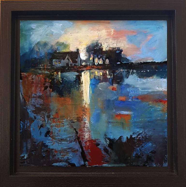 Original Abstract Landscape Painting by Olga Lomax